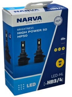 Luces LED NARVA HB3/4 9005-06 HIGH POWER 50- HP50 12/24V 50W 6500K 4500 lm C/2u