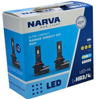 Luces LED NARVA LED HB3/4 9005-06 RANGE DIRECT FIT- RDF 12V 20W 6000K C/2u.