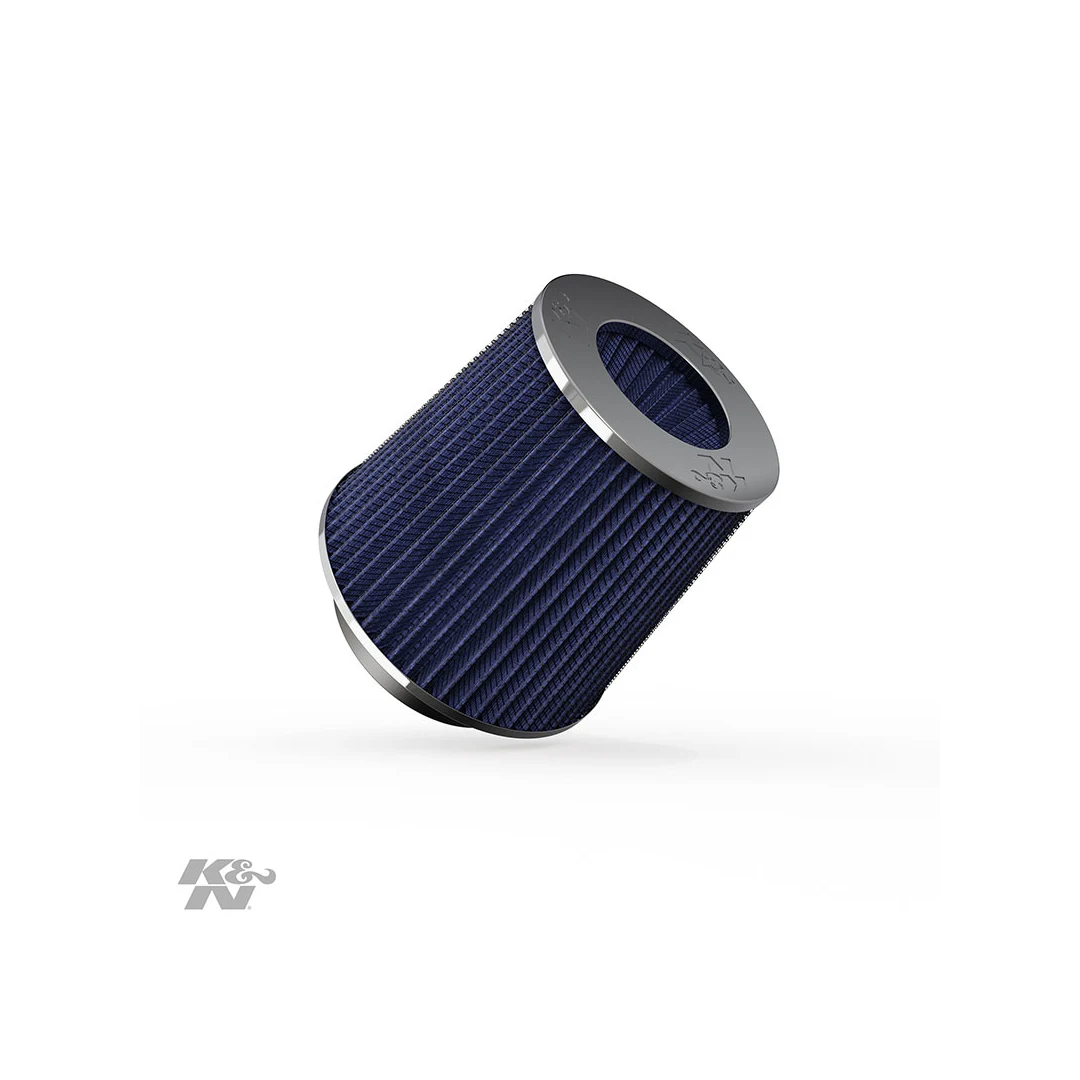 Filtro de aire - K&N filtro de aire universal azul: ronda; 3 cónicos 3 pulgadas/3.5 pulgadas/4 in (102 mm/89 mm/76 mm) id de brida; 5.5 pulgadas (140 mm) altura base; 121 mm parte superior; 152 mm
