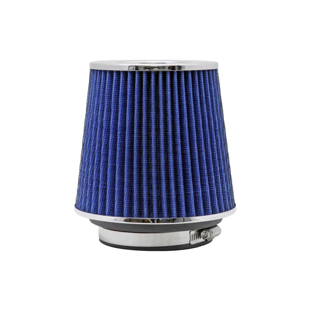 Filtro de aire - K&N filtro de aire universal azul: ronda; 3 cónicos 3 pulgadas/3.5 pulgadas/4 in (102 mm/89 mm/76 mm) id de brida; 5.5 pulgadas (140 mm) altura base; 121 mm parte superior; 152 mm