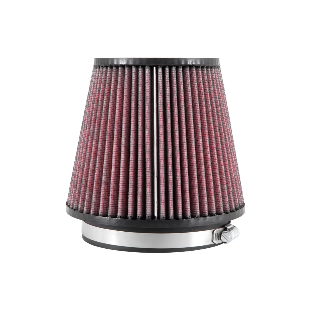 Filtro de aire - K&N universal con abrazadera original de alto flujo de por vida: alto rendimiento, premium, lavable: diámetro de la brida: 5 pulgadas, altura del filtro: 5.5 pulgadas