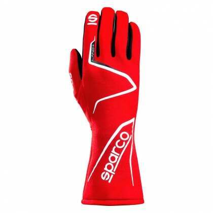 GUANTES HOMOLOGADO - SPARCO LAND + ROJO  FIA FIA 8856-2018 y SFI 3.3/5 Talla 9 (Medium)