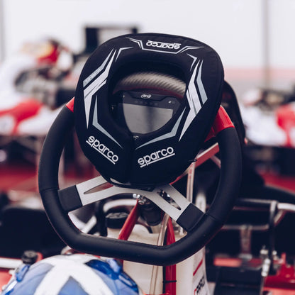 COLLARÍN DE KARTING SPARCO K-RING – NEGRO/BLANCO