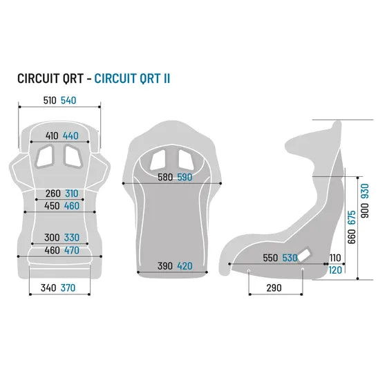 BUTACA DE COMPETICIÓN - SPARCO CIRCUIT II   NEGRO HOMOLOGADO FIA DIBRA DE VIDRIO QRT ( Super ligera)