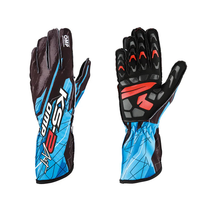 Guantes de karting - OMP KS -2 ART NEGRO /CYAN Talla XS