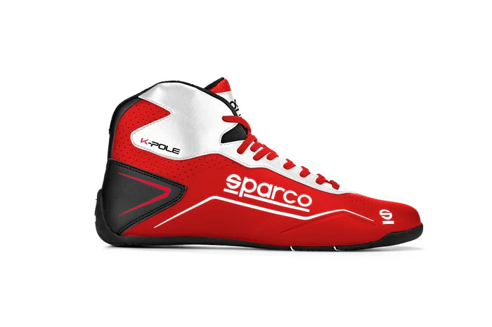 Botas para KARTING SPARCO K-POLE ROJO/BLANCO  Cordones intercambiables