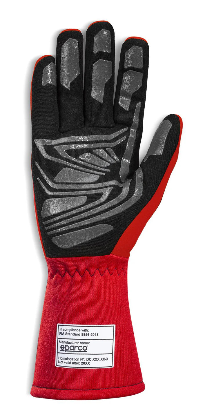 GUANTES HOMOLOGADO - SPARCO LAND + ROJO  FIA FIA 8856-2018 y SFI 3.3/5 Talla 9 (Medium)
