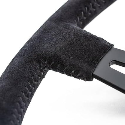 TImón Racing OMP RS 350mm en Gamuzado Negro/Amarillo | Control y Estilo para Competición