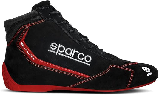 Zapatillas para Rally  - SPARCO SLALOM NEGRAS CON ROJO Talla 43 - FIA 8856-2018 - RALLY - GAMUSA