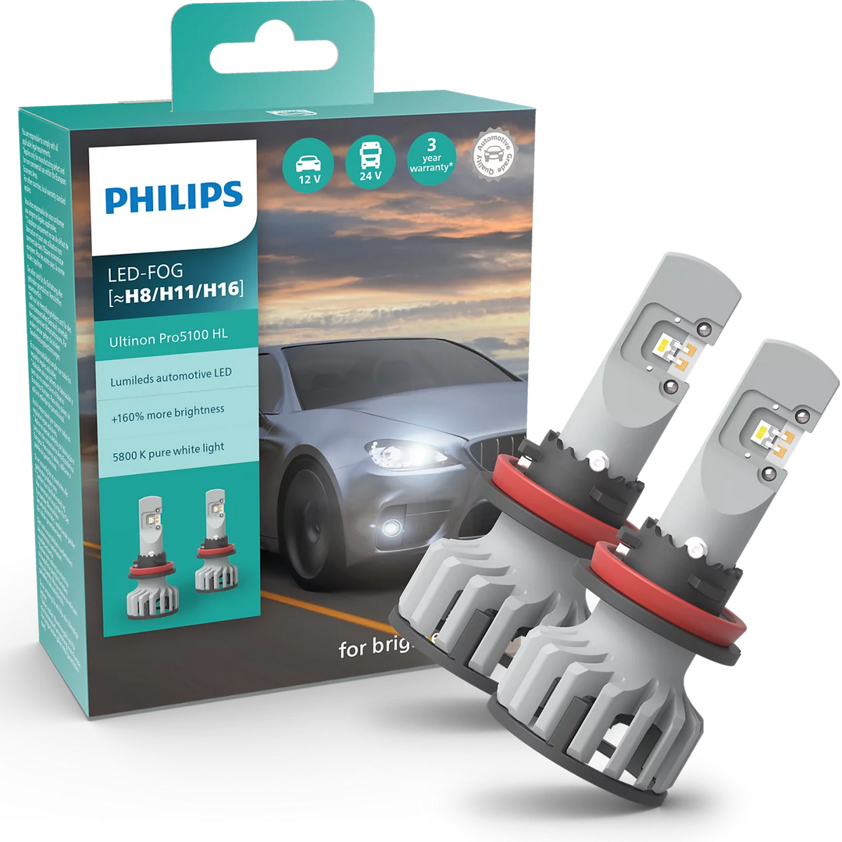 LUCES LED PHILIPS ULTINON PRO5100 – H8/H11/H16