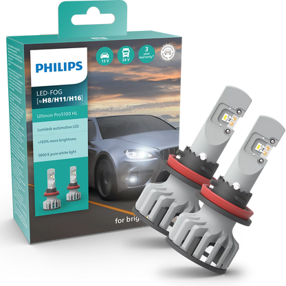LUCES LED PHILIPS ULTINON PRO5100 – H8/H11/H16