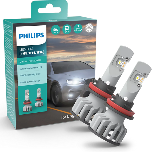 LUCES LED PHILIPS ULTINON PRO5100 – H8/H11/H16