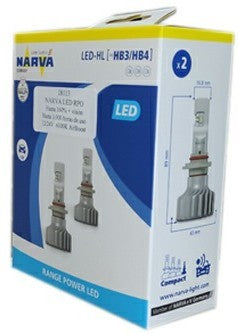 Luces LED  NARVA HB3/9005 y HB4/9006 RANGE POWER LED-RPO 6000K C/2 u
