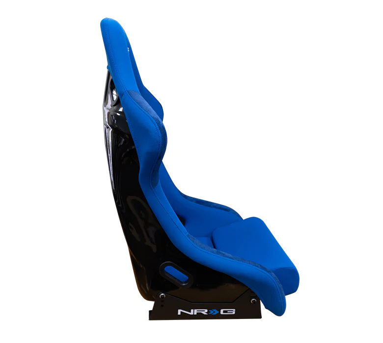 Butaca de competición Universal - NGR FRP - Fibra de vidrio, compatible con arneses 4pt, cubierta de asiento Azul