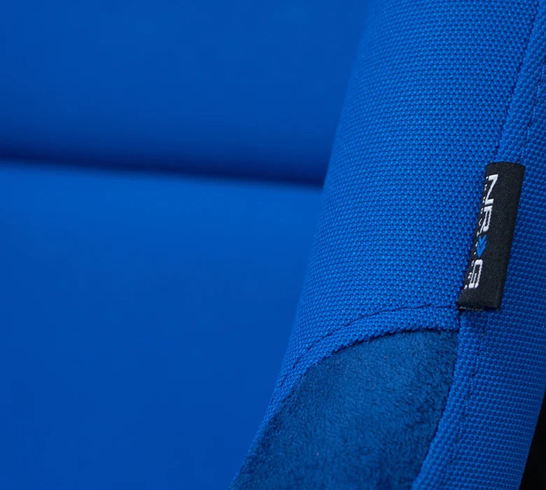 Butaca de competición Universal - NGR FRP - Fibra de vidrio, compatible con arneses 4pt, cubierta de asiento Azul