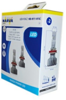 Luces LED NARVA FOG H8/H11/H16 RANGE POWER LED-RPO C/2u