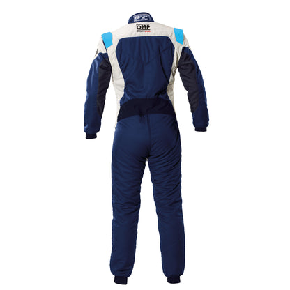 OVEROL OMP FIRST EVO MY2025 FIA 8856-2018 – AZUL MARINO/CIAN