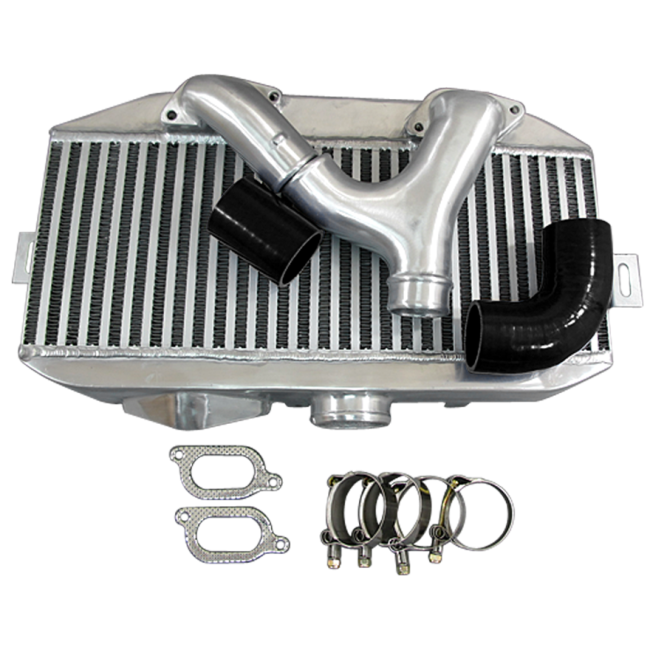 Kit de intercooler de montaje superior  + tubo en Y CXRACING para WRX/STI 2002- 2007