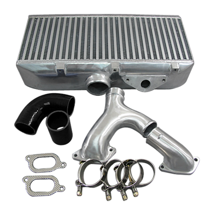 Kit de intercooler de montaje superior  + tubo en Y CXRACING para WRX/STI 2002- 2007