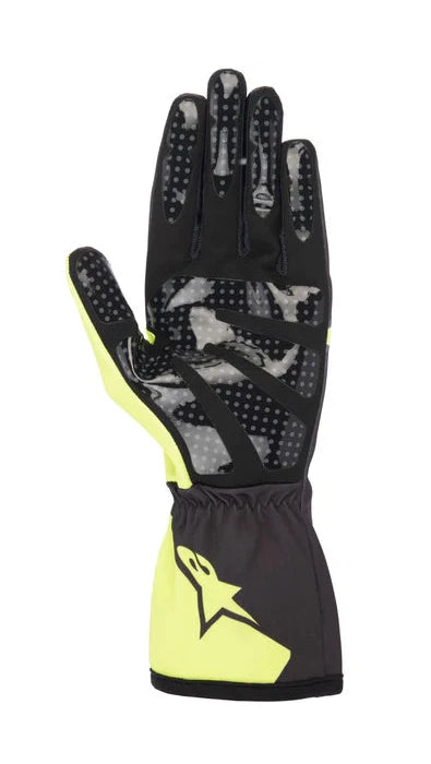 Guantes para Karting-  ALPINSTARS TECH 1 -K RACE V2 Color Negro/Cyan/Fluro/amarillo Talla Niñó(11) Adulto XXS