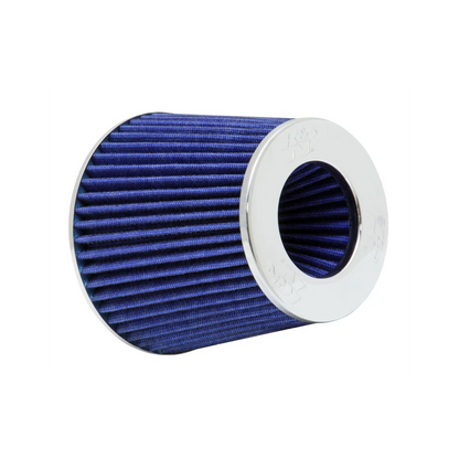 Filtro de aire - K&N  filtro de aire universal azul: ronda; 3 cónicos 3 pulgadas/3.5 pulgadas/4 in (102 mm/89 mm/76 mm) id de brida; 5.5 pulgadas (140 mm) altura base; 121 mm parte superior; 152 mm
