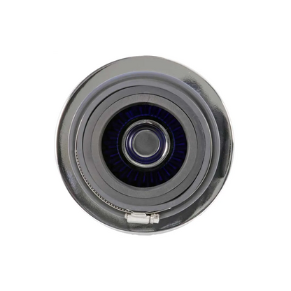 Filtro de aire - K&N  filtro de aire universal azul: ronda; 3 cónicos 3 pulgadas/3.5 pulgadas/4 in (102 mm/89 mm/76 mm) id de brida; 5.5 pulgadas (140 mm) altura base; 121 mm parte superior; 152 mm
