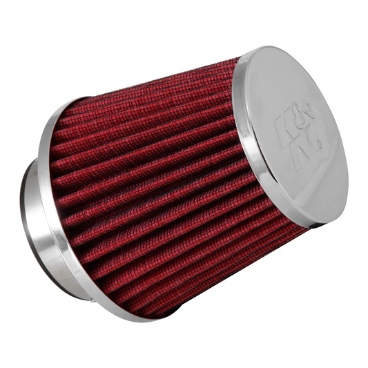 Filtro de aire -K&N Cónico Universal con abrazadera original Alto Rendimiento, Premium: Diámetro de brida: 2.75 pulgadas, Altura del filtro: 4.5 pulgadas, Longitud de brida: 1 pulgada