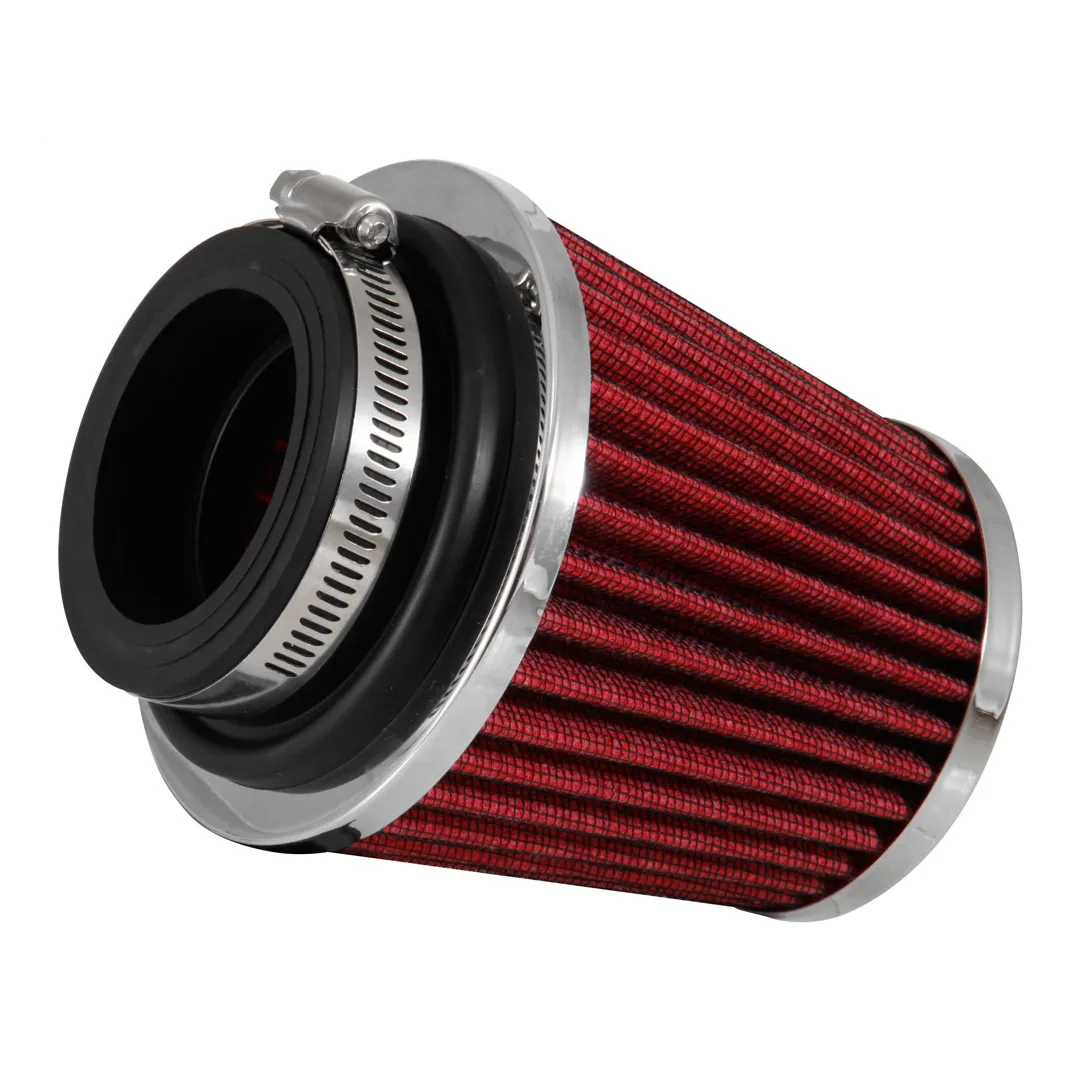 Filtro de aire -K&N Cónico Universal con abrazadera original Alto Rendimiento, Premium: Diámetro de brida: 2.75 pulgadas, Altura del filtro: 4.5 pulgadas, Longitud de brida: 1 pulgada