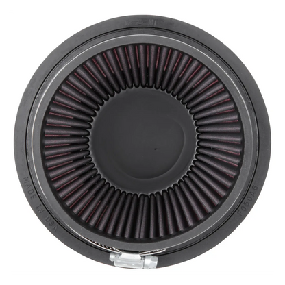 Filtro de aire - K&N universal con abrazadera original de alto flujo de por vida: alto rendimiento, premium, lavable: diámetro de la brida: 5 pulgadas, altura del filtro: 5.5 pulgadas