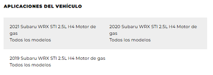 Filtro de aire - K&N SUBARU WRX STI H4-2.5L F/I