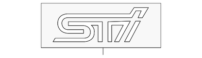 Emblema STI trasero  para maletero original SUBARU  -  WRX STI 2014-18 STI