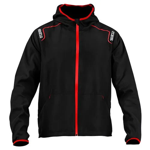 Casaca Cortaviento Oficial - Sparco Windstopper Negra con rojo (copia)