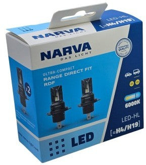 Luces LED  H4 NARVA LED H4/H19 RANGE DIRECT FIT-RDF 12/24V 6000K 20W C/2u