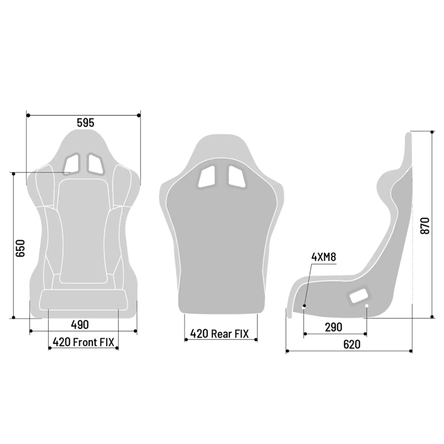 Butaca de competición ligera-  SPARCO GRID Q Homologación FIA Cojines desmontables