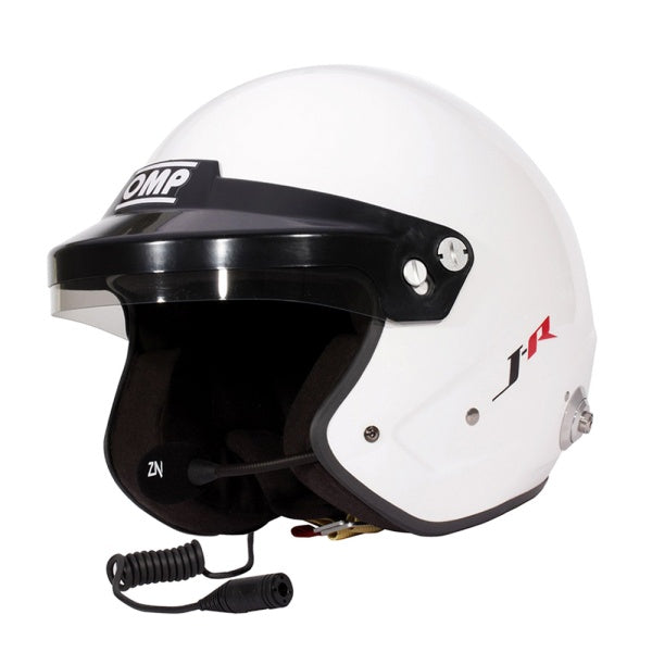 Casco Abierto OMP - J RALLY L con intercomunicador y HANS compatible, FIA