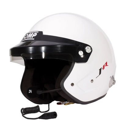 Casco Abierto OMP - J RALLY L con intercomunicador y HANS compatible, FIA