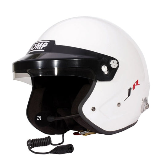 Casco Abierto OMP - J RALLY L con intercomunicador y HANS compatible, FIA