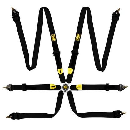Arneses de seguridad OMP First 2 " Homologado FIA NEGRO 6 Puntas