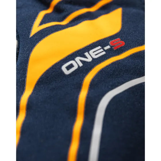 Guantes homologados -  OMP ONE - S  Azul Navy/ Naranja - Talla L - FIA