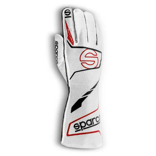 GUANTES HOMOLOGADOS - SPARCO FUTURA  | FIA - TALLA 10 Blancos Rojos Tejido Full Efficiency
