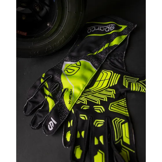 Guantes SPARCO - K ATTACK Negro/ Amarillo Fluor