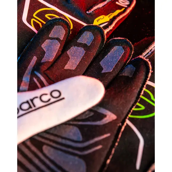 GUANTES HOMOLOGADOS - SPARCO FUTURA  | FIA - TALLA 10 Blancos Rojos Tejido Full Efficiency