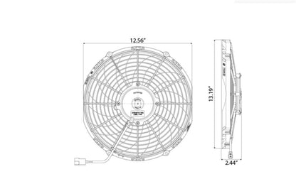 Ventilador SPAL  12 pulgadas aspas curvas