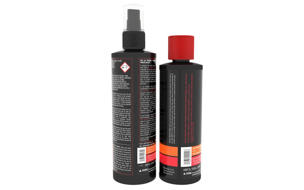 Kit de limpieza para filtro - K&N botella de aceite y un Shampoo para la limpieza