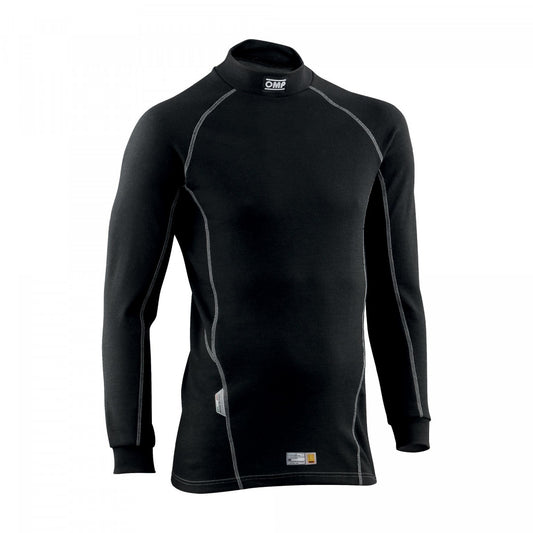 Polo antiflama - OMP FIRST TOP Negro - Talla L Homologada FIA 8856-2018
