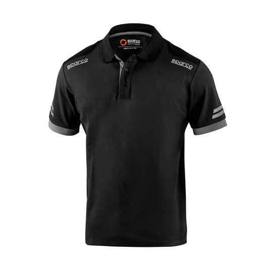 Polo oficial- Sparco Tech Polo Shirt Negro con gris Camisero  Talla S